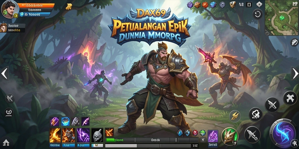 Gameplay menarik di dunia fantastis DAX69 yang menantang.