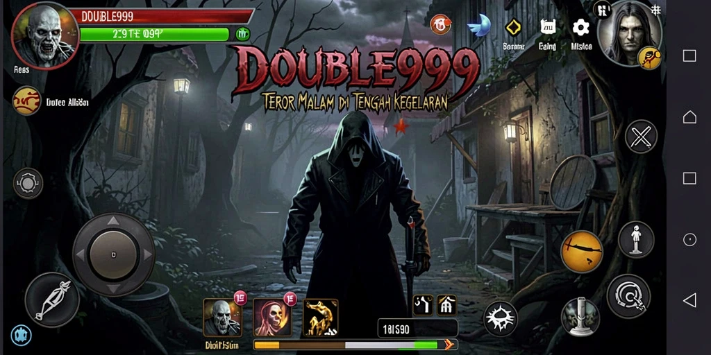 Screenshot gameplay DOUBLE999 menampilkan momen ketegangan yang mendebarkan.