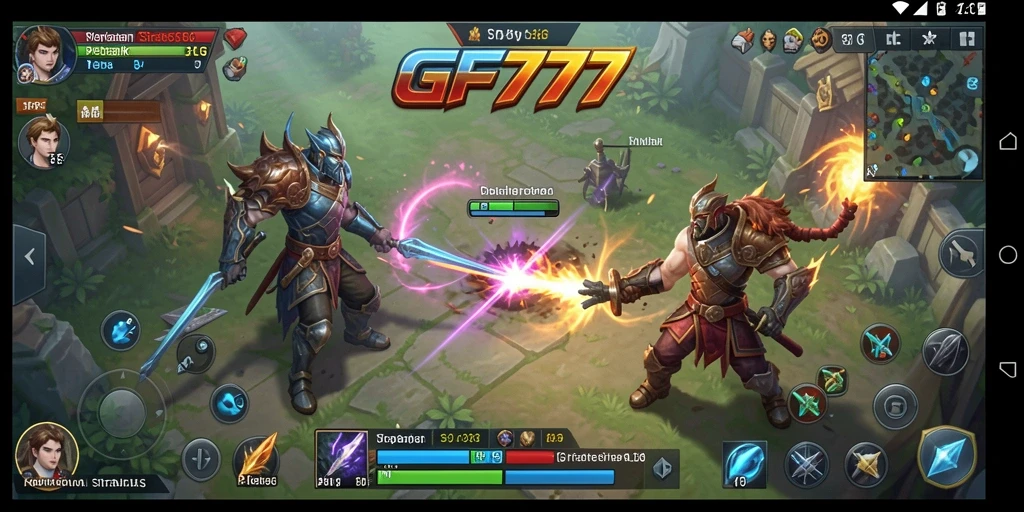 Tangkapan layar gameplay GF777 menampilkan aksi strategi yang seru.