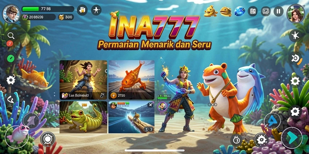 Tampilan gameplay menarik dari INA777 yang memperlihatkan interaksi pemain.