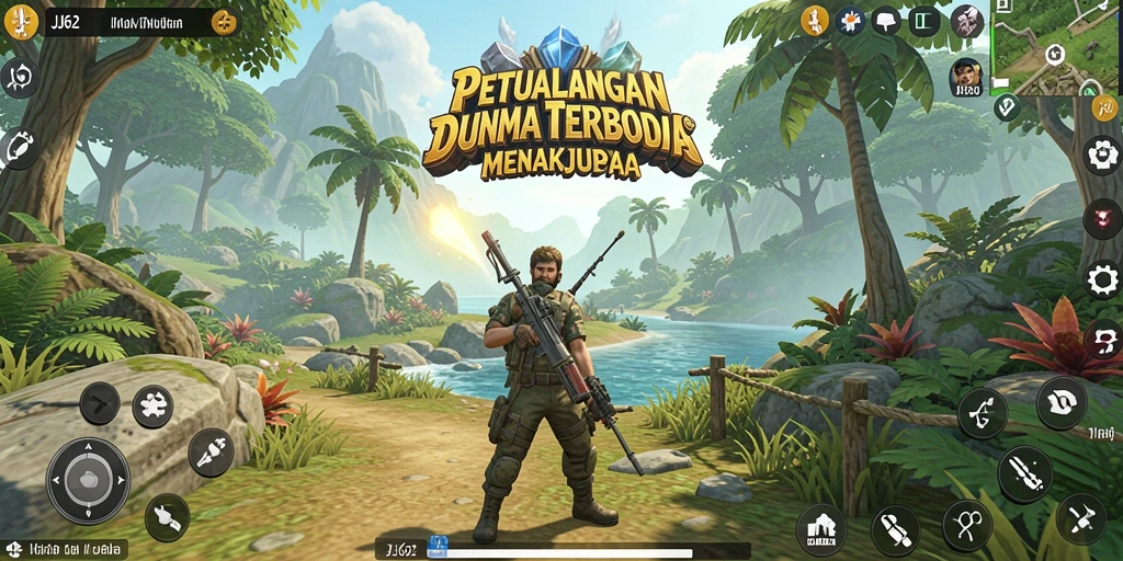 Screenshot gameplay <strong>JJ62</strong> menampilkan aksi seru di dunia terbuka.