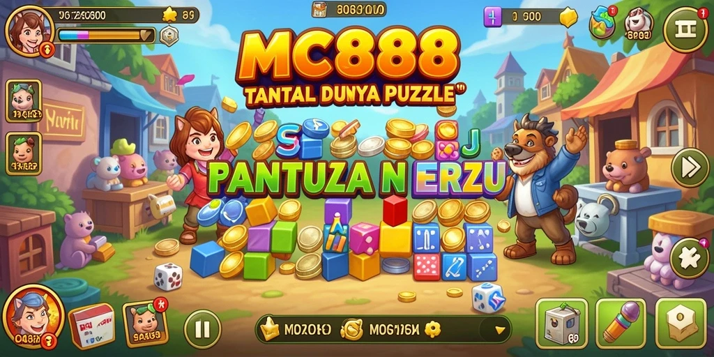 Tampilan gameplay seru saat memecahkan teka-teki di MC888.