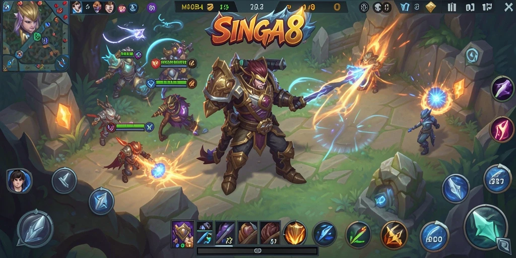 Tampilan gameplay SINGA8 yang seru dan kompetitif.