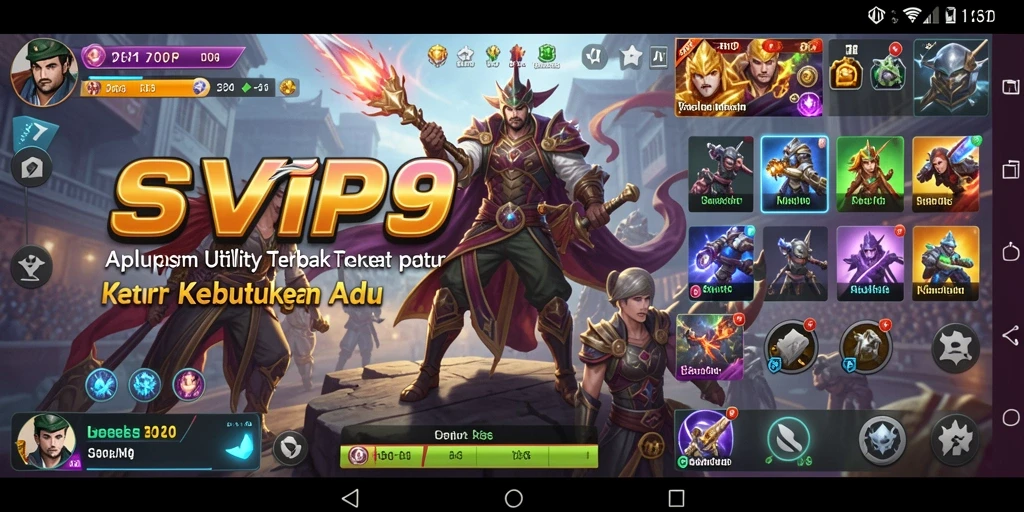 Tampilan screenshot utama SVIP9 yang menunjukkan fitur-fitur Utility.