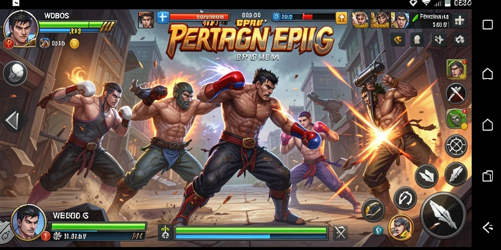Tampilan pertarungan seru di WDBOS dengan karakter yang beragam.